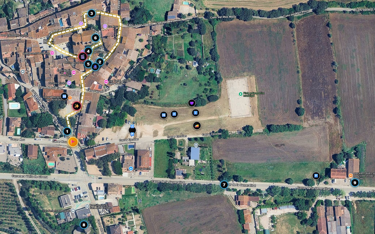 Plànol del Circuit d'Art Lumínic
